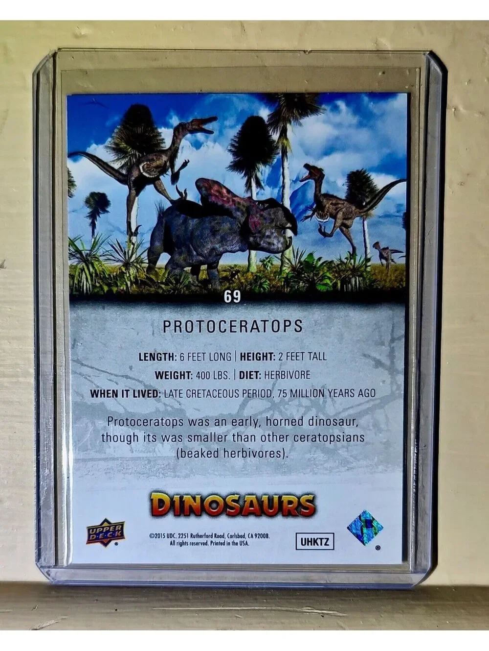 2015 Upper Deck Dinosaurs Protoceratops #69 Card